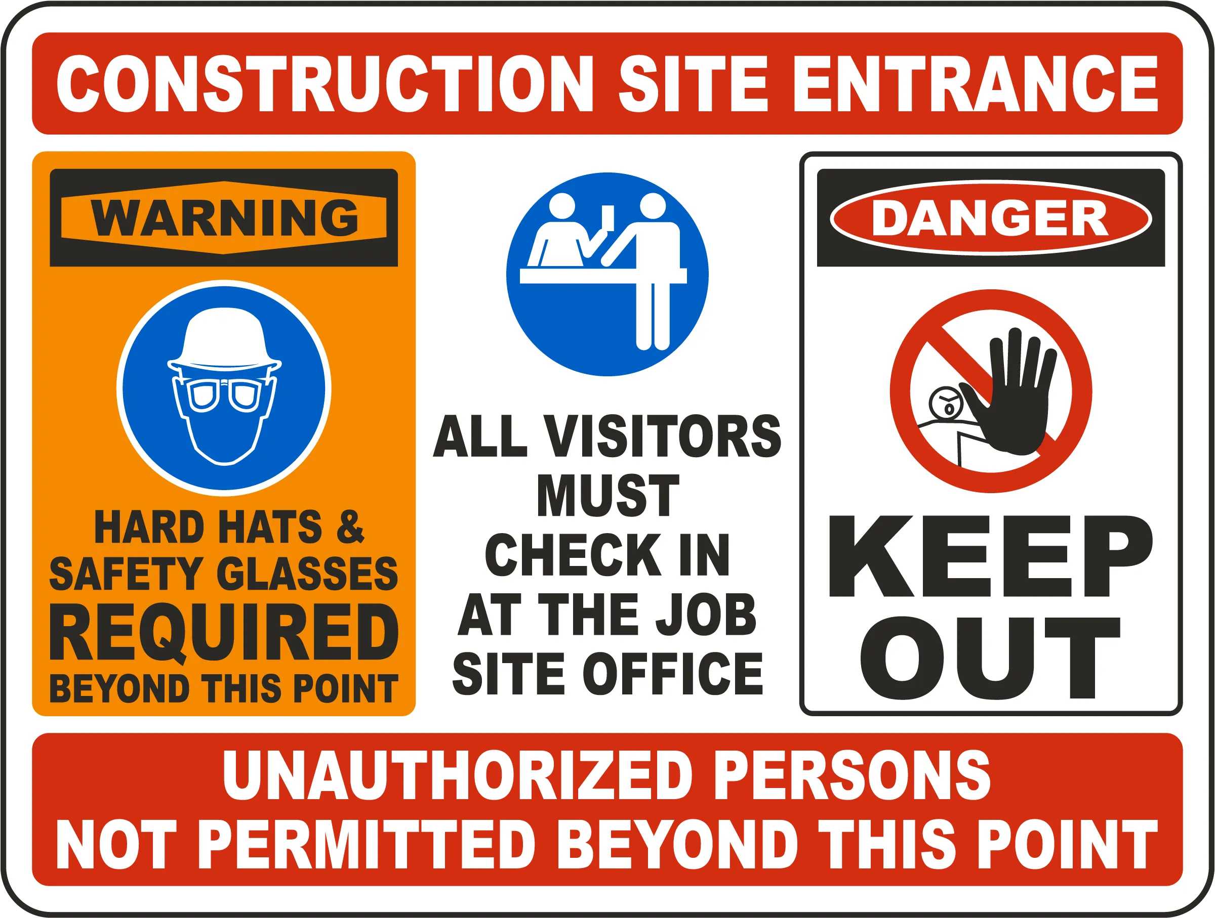 construction signage in gurgaon, construction site signage